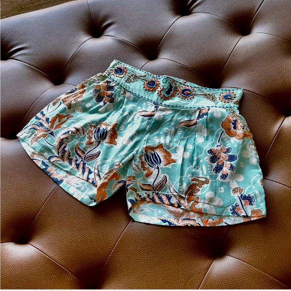 Skemo Santika Beaded Shorts NWT - Ocean Tropical SZ Small - Picture 4 of 7